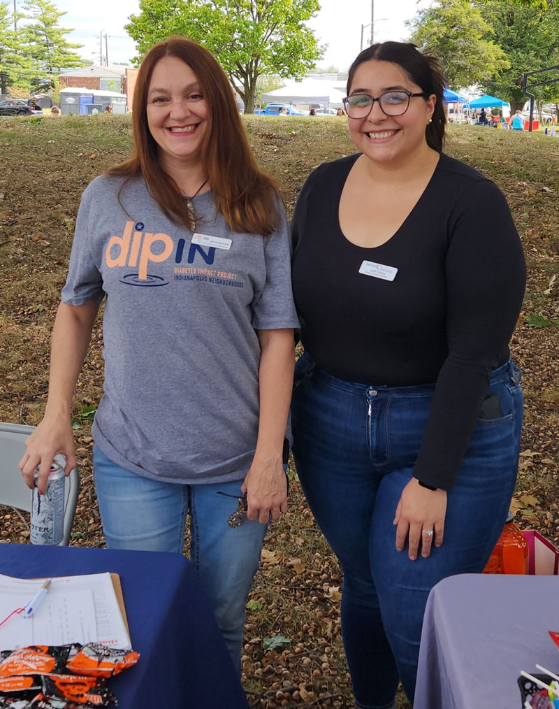 Near West Neighborhood CHW, Jama Bennett, at IMPD’s Community Day