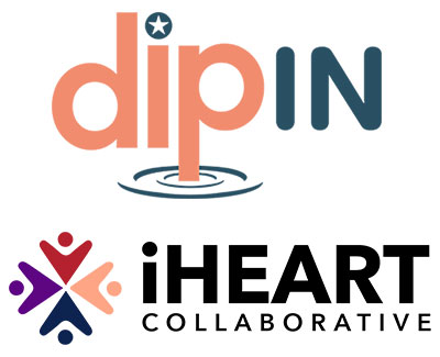 dip-in and iheart logos