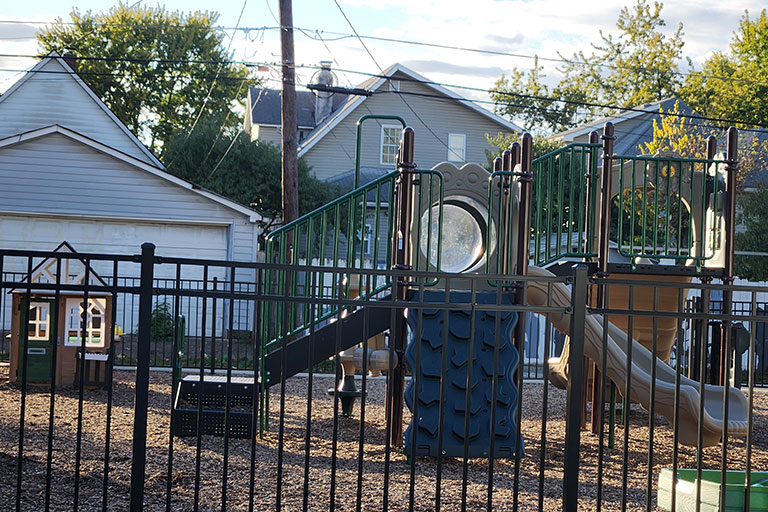 Hawthorne Community Center playground close up angle